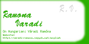 ramona varadi business card