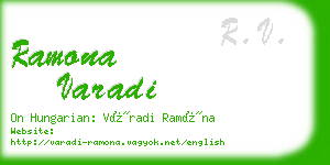 ramona varadi business card